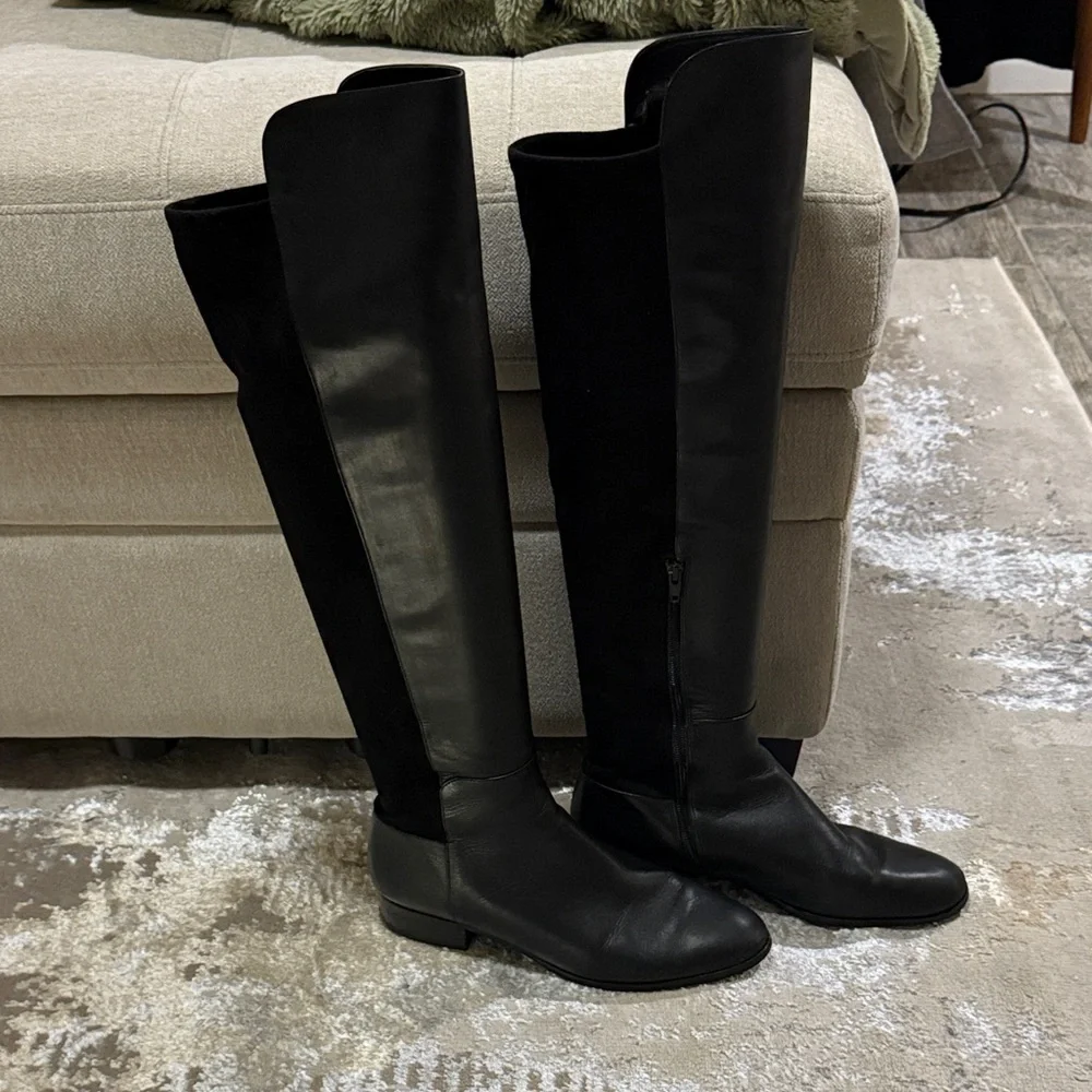 Miss Albright Black Over the Knee Boots